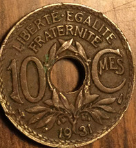 1931 France 10 Centimes Coin - £1.39 GBP