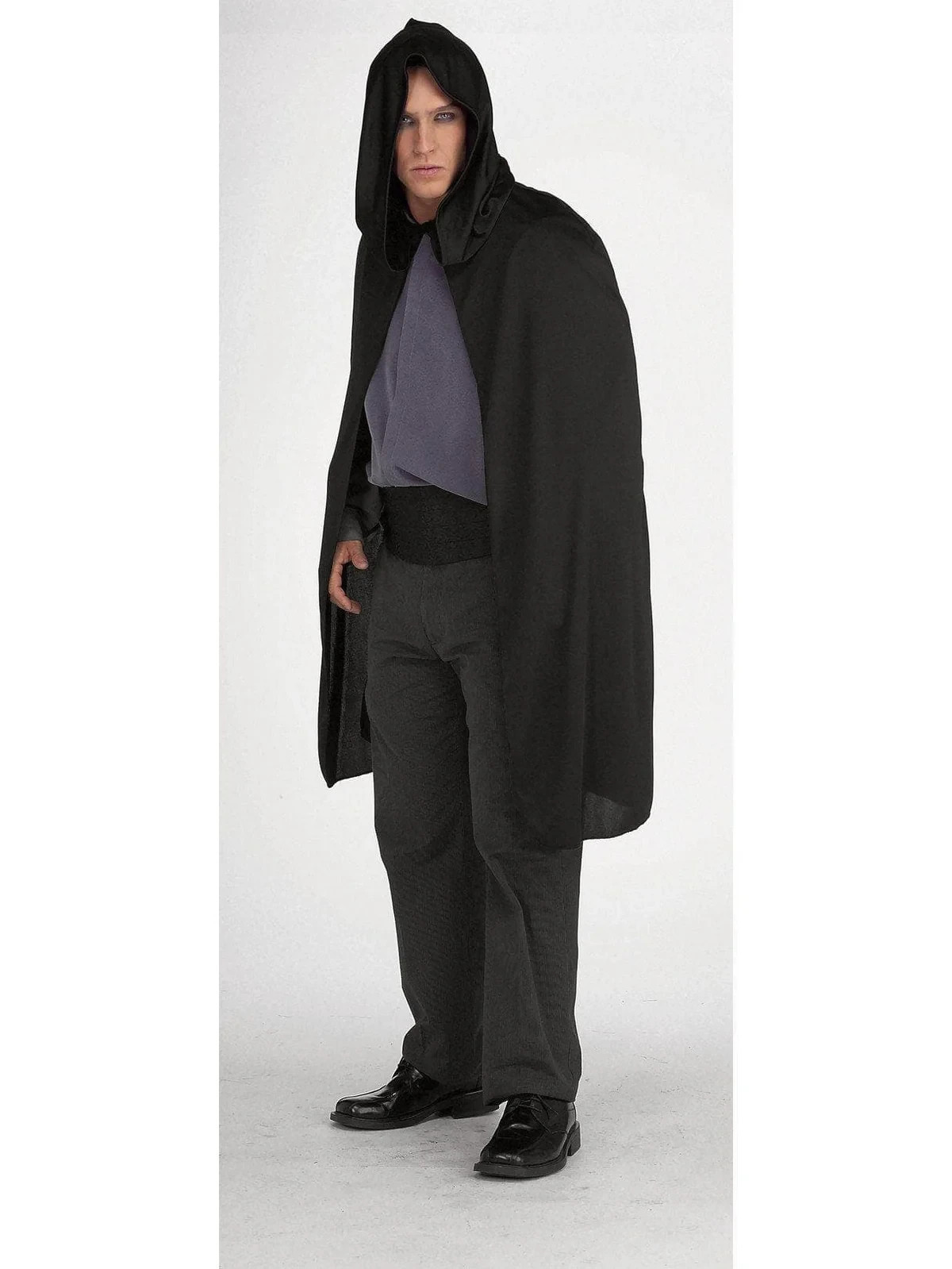 RUBIE'S HALLOWEEN CAPES 45" BLACK HOODED CAPE ADULT HALLOWEEN CAPE ONE SIZE Item image 2
