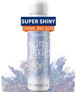 Body Glitte Spray 150ML Silver Glitter Spray for Hair and Body Long Last... - $23.77
