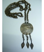 Antique 19th Century Turkoman Turkmen Amulet Talisman Metal Pendant, D 3... - $1,190.63 MXN