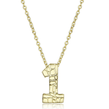 LO3460 - Flash Gold Brass Chain Pendant with Top Grade Crystal  in Clear - $383.87 MXN
