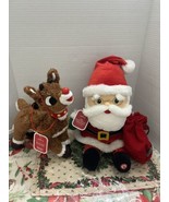 HALLMARK PLUSH Lot DON’T COVER MY NOSE ~ RUDOLPH And Jolly Santa New - $76.00