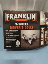 Franklin 3 Wheel Steel Furniture Movers Dolly 132 lb Capacity Swivel Coa... - $12.75