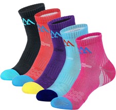 Innotree 5 Pack Cushioned Hiking Socks For Women,Lightweight Wicking Women Crew - $39.97