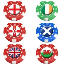 New Asbri Poker Chip Golf Ball Marker. England, Scotland, Wales, Ireland, UK - £3.24 GBP