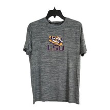 Russell Mens Shirt Size Medium 38-40 Gray LSU Geaux Tigers Dri Fit Short... - $19.49