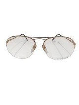 Lux de Paris Large Double Bridge Aviator Metal Frames Gold 140 France Light - $37.23