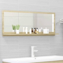  Mirror Sonoma Oak Engineered Wood Large Bathroom Mirror - $78.49