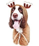 Medium Hooded Bath Robe for Pet Adjustable Reindeer Fast Drying Microfib... - $6.92