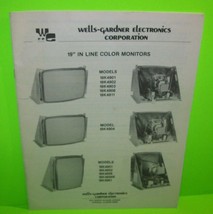 Wells Gardner Original IN-LINE 19&quot; Color Monitor Service Repair Manual 19 K4601 - £9.18 GBP