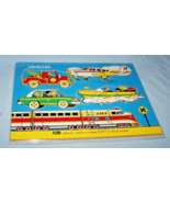 Vintage Wooden Connor Puzzle-Vehicles-Number 8407-5 - $13.72 CAD