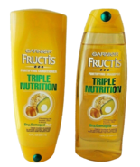 2X Garnier Fructis Triple Nutrition Shampoo &amp; Conditioner Dry Damaged Ha... - £15.48 GBP