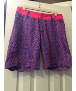 NWT Ladies BIRDIES AND BOWS Royal Hot Pink Tribal Scalloped Golf Shorts ... - $553.13 MXN