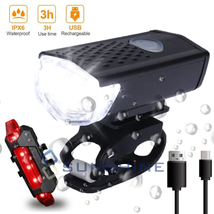 10000Lumen 8.4V Bicycle LED Front Rear Lamp Rechargeable Cycling Light Bike Set - £14.05 GBP