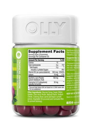2 PACK OLLY Daily Energy Gummy Supplement *02/2025* with CoQ10 & B12, Caffeine Item image 9