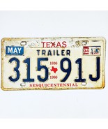 1994 United States Texas Sesquicentennial Trailer License Plate 315 91J - $13.85