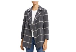 THEORY Clairene Woolten Check Bracelet-Sleeve Jacket Grey ( S ) - $366.27