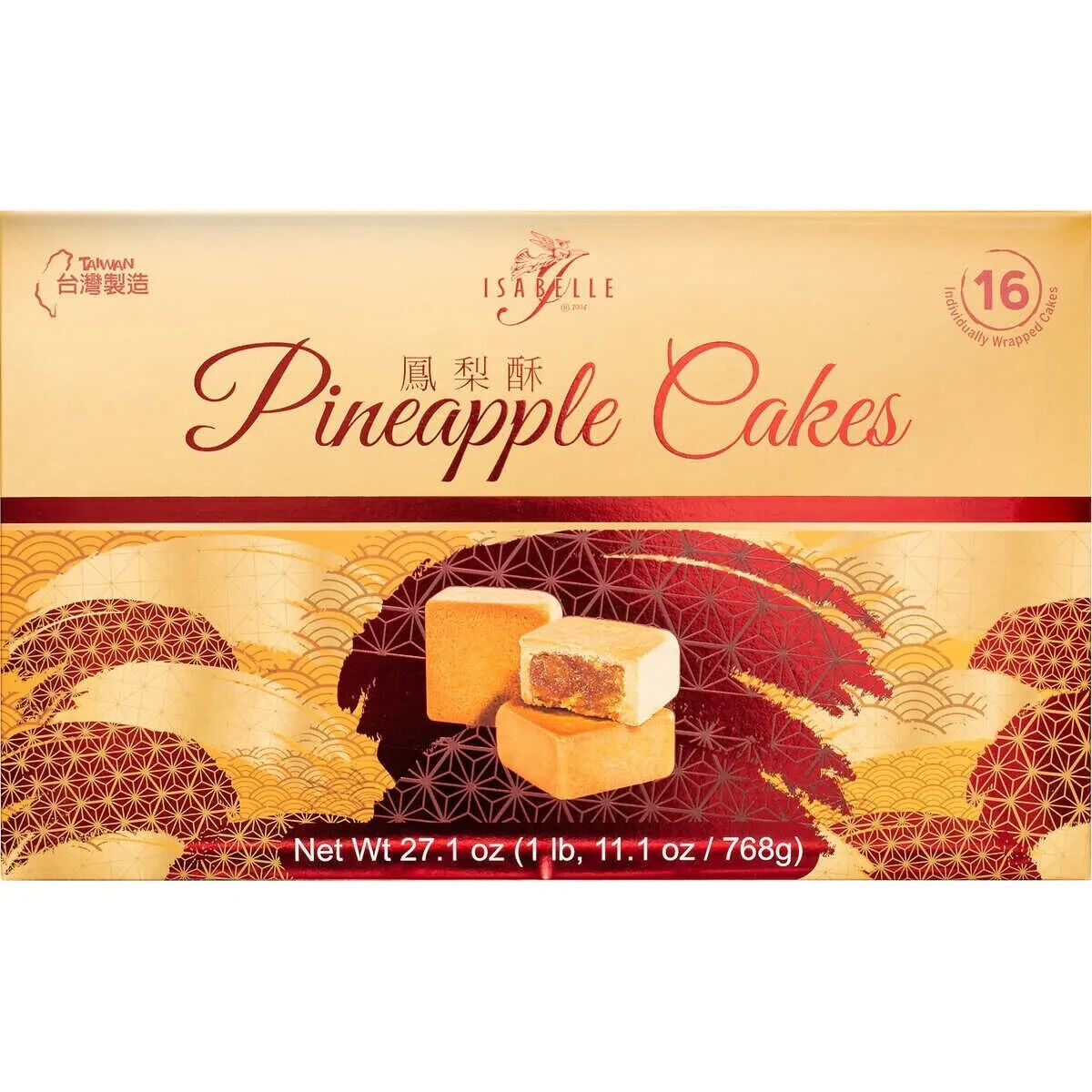 Isabelle Pineapple Mini Cakes, 1.7 Ounce (16 Count) - BB 08/12/24 - £23.53 GBP