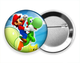 Super Mario Brothers Riding Yoshi New Pin Pinback Button Video Gamer Gift Idea - £9.70 GBP+