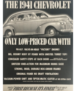 1941 Chevrolet Classic Low-Priced Car Vintage Print Ad - £11.17 GBP