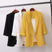 Short Blazer Coat Women&#39;S Leisure Korean Slim Thin Sunscreen Clothes Women - £36.08 GBP
