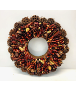 Handmade Spice Wreath Fall Autumn Spices Nuts Berries Leaves 10&quot; Door Wa... - £27.53 GBP