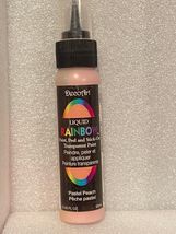 DecoArt Liquid Rainbow Paint Transparent Paint Pastel Peach 60ml *NEW* h1 - $11.99