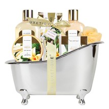 Spa Luxetique Vanilla Scent 8 Pc Bath Gift Set Bath Tub New - £31.89 GBP