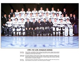 1991-92 LOS ANGELES KINGS TEAM 8X10 PHOTO HOCKEY PICTURE NHL LA - £3.94 GBP