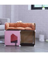 Cozy Kitty Retreat: Double-Story Enclosed Cat House - £58.62 GBP+