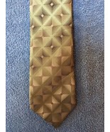NEW Vintage John Henry Gold Checkered Silk Tie - Never Worn - £9.59 GBP