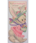 Vintage Hallmark To A Sweet Granddaughter At Easter Bunny Card - $6.99