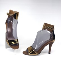 Report Signature Glimmer Bronze Ankle Strap Heels Sz 6 Gold Metallic Sty... - £19.04 GBP