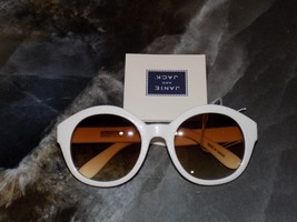 Janie And Jack White Round Sunglasses Size 0-2 Years Girl&#39;s NEW - $11.00
