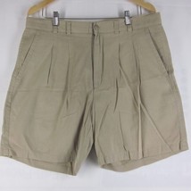 TORI RICHARD Shorts Men&#39;s size (W36) Beige Chino Golf Cotton Blend Pleat... - £12.43 GBP