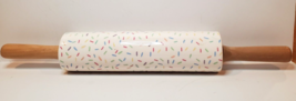 Martha Stewart Ceramic Rolling Pin Multicolor Confetti Birthday Cake Spr... - £27.02 GBP