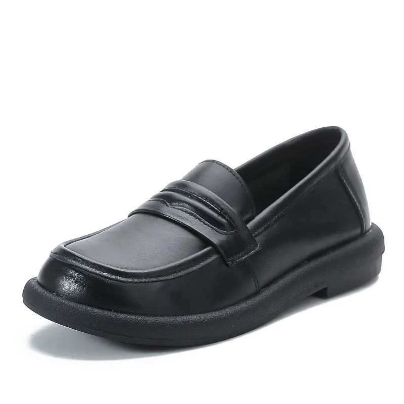 Handmade Retro Slip-On Loafers Women Shallow Real Cow Leather Flat Casua... - £54.96 GBP
