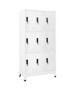 vidaXL Locker Cabinet White Steel Large Locker Cabinet Rectangular - $33,193.11 MXN