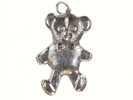 Retro Sterling silver Teddy bear pendant - £31.61 GBP