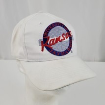 Kansas Jayhawks Vintage The Game Circle Logo Snapback Hat Cap White Embroidered - $42.99