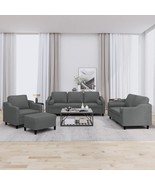 vidaXL Sofa Set Dark grey Fabric (100% polyester), metal, plywood Large - $2,378.69 CAD