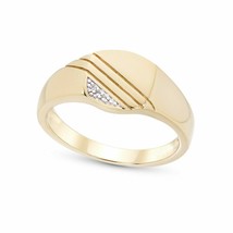 14K Yellow Gold Plated Sterling Silver Moissanite Wedding Band Men&#39;s Rin... - £38.33 GBP