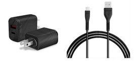 18W Fast Wall Ac Home Charger+10Ft Long Usb Cord For Verizon Lg Exalt Lte Vn220 - £21.65 GBP