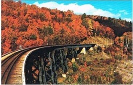 Sault Ste Marie Ontario Postcard Agawa Train Tour Trestle Bridge - £3.10 GBP
