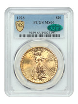 1928 $20 PCGS/CAC MS66 - $5,601.75