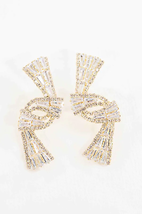 Crystal Ribbon Earrings - £27.68 GBP