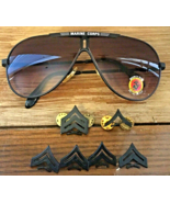 Marines Black Rank Collar Insignia Subdued E3 E4 E5 Enlisted Sunglasses ... - £10.94 GBP