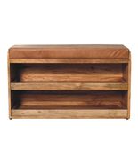 Artisan Furniture Buffalo Hide Pull out Oak-ish Shoe Storage Bench - £452.94 GBP