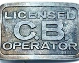 Vtg 1970&#39;s Licensed C B Operator Belt Buckle 3 1/4&quot; x 2 3/8&quot; CB Radio - $7.97