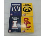 Lot Of (4) College Football Play Monster Poker Playing Card Decks - $17.81